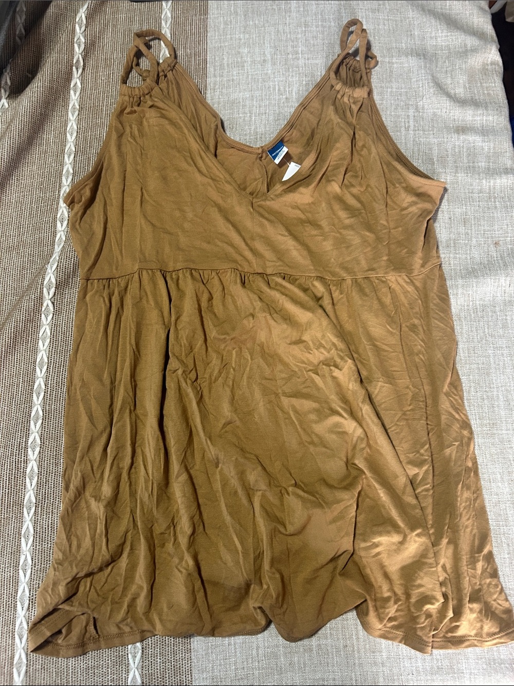 Women’s Brown Sleeveless V-Neck Dress